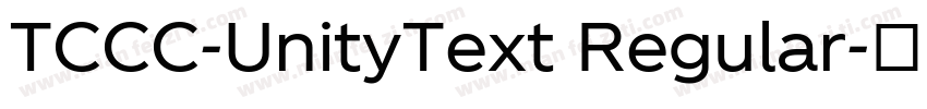 TCCC-UnityText Regular字体转换